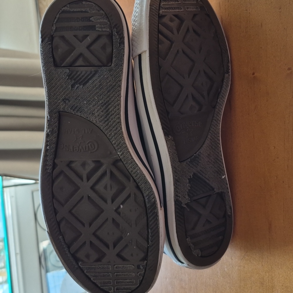 Converse Black Irradescent Rhinestone Sneakers. Size W8/M6 - Picture 4 of 9